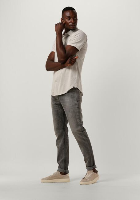 Witte DSTREZZED Casual overhemd KIRK SHIRT MELANGE PIQUE SS - large