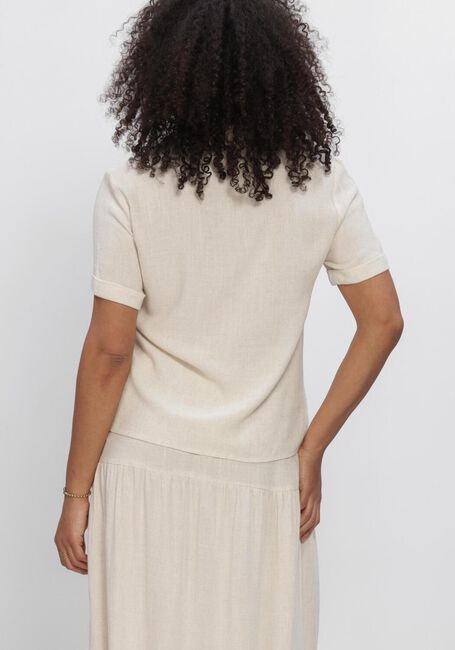 Beige OBJECT Blouses OBJSANNE S/S RE SHIRT - large