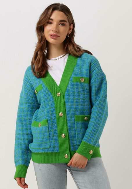 Groene Y.A.S. Vest YASLIVIA LS KNIT CARDIGAN - large