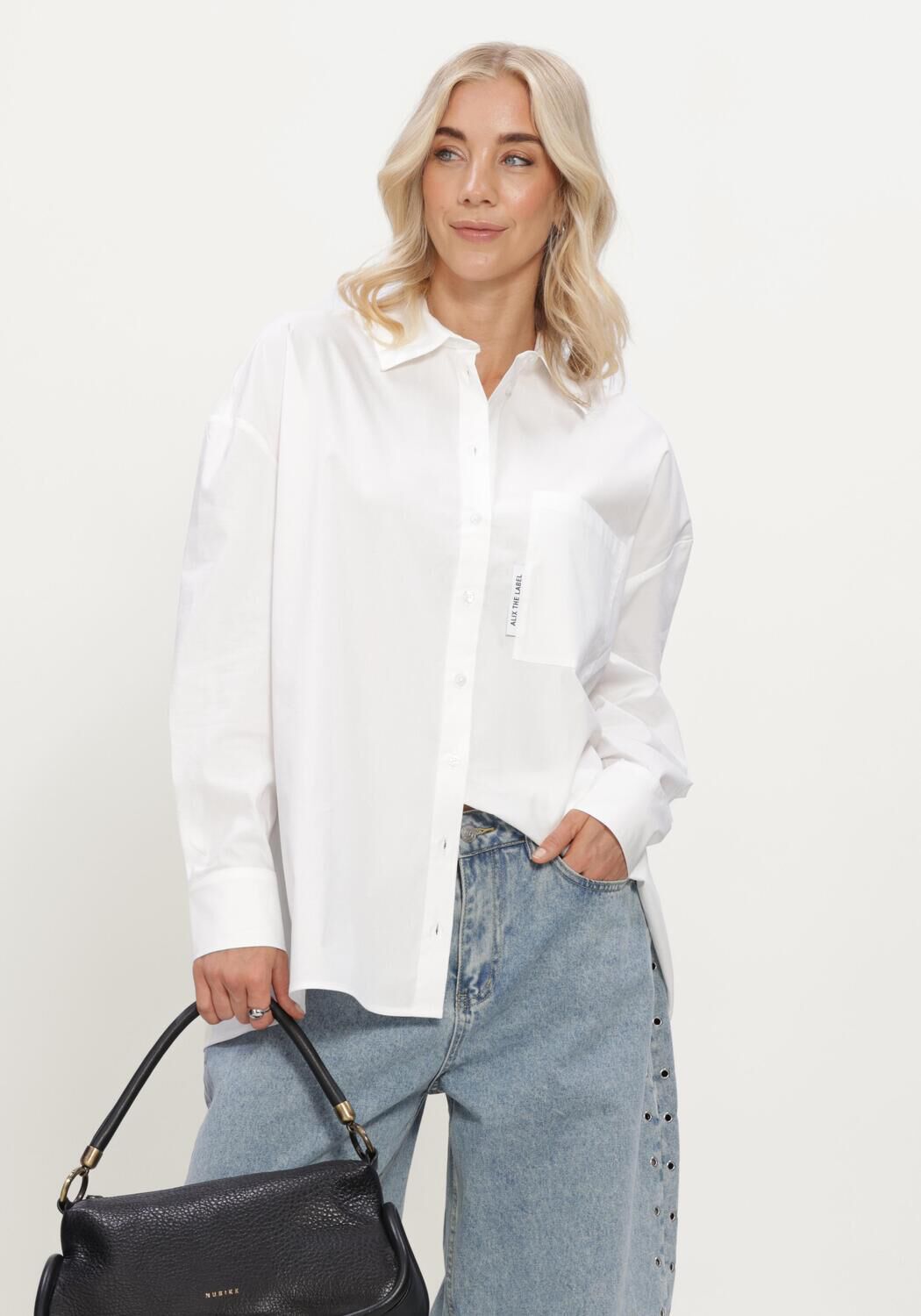 Witte ALIX THE LABEL Blouses LADIES WOVEN OVERSIZED BLOUSE - large
