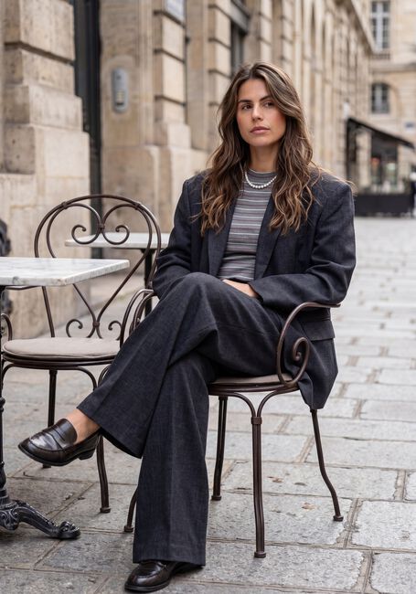 Donkergrijze ELEH Wijde broek EFW260194 - large