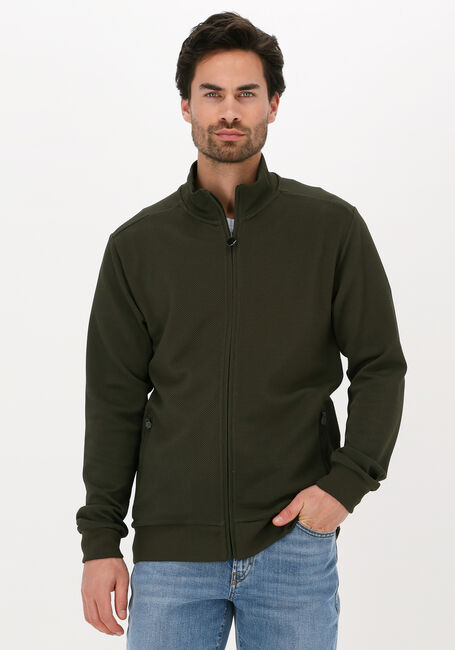 Groene CRUYFF Vest SANTIAGO TRACK TOP - TEXTURED POL - large