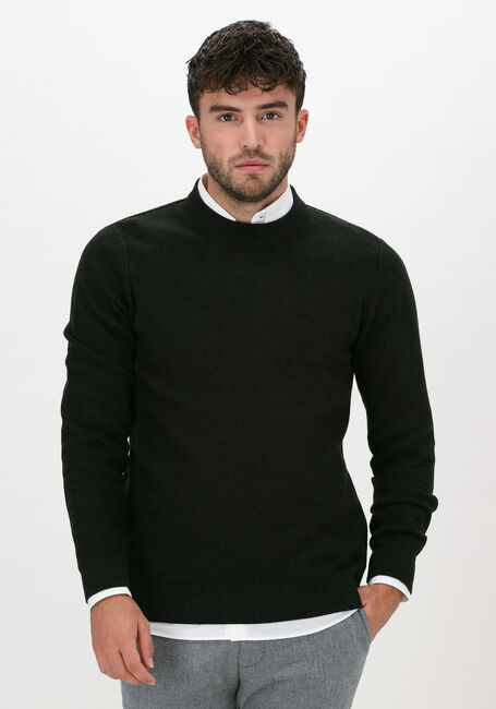 Grijze SELECTED HOMME Trui SLHEKLON LS KNIT CREW W CAMP - large