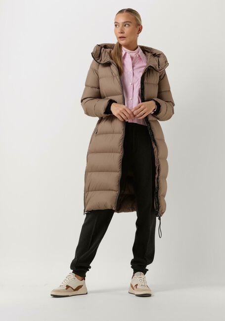 Taupe BEAUMONT Gewatteerde jas PUFFER PARKA COAT - large