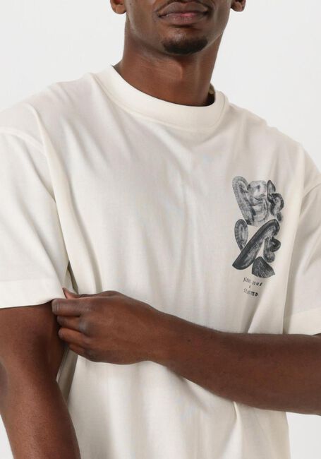 Gebroken wit SELECTED HOMME T-shirt SLHRELAXWILL LICENSE SS O-NECK TEE - large