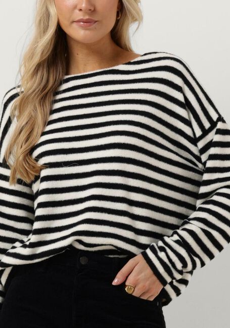 Zwarte CATWALK JUNKIE Trui KN SOFT STRIPE - large