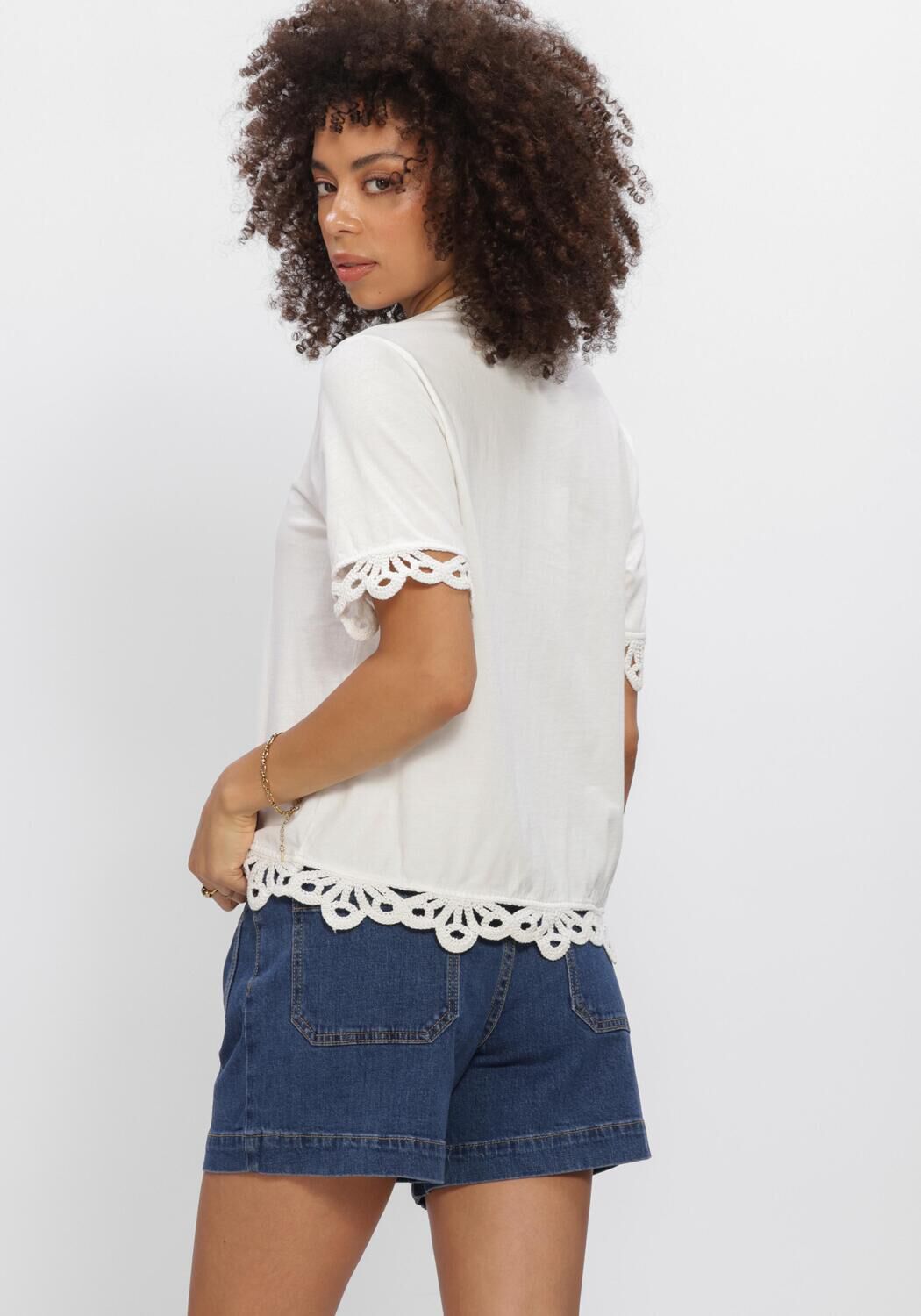 Witte Y.A.S. Tops & T-shirts YASMELLA SS T SHIRT - large