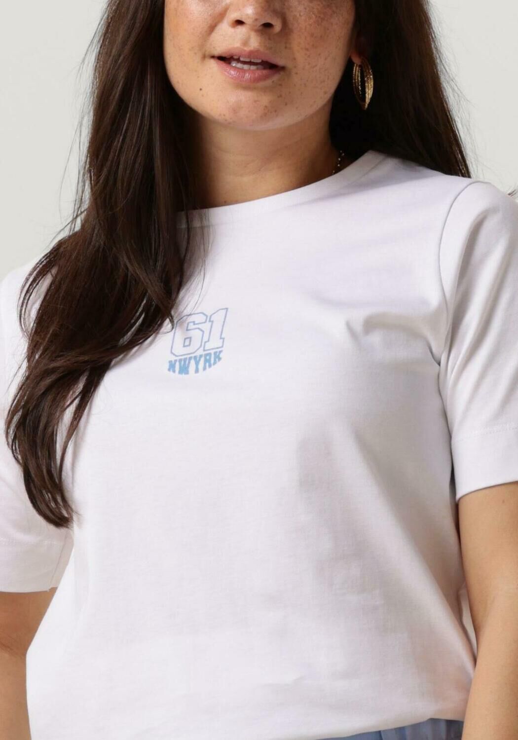 PENN & INK Dames Tops & T-shirts T-shirt Print Ecru