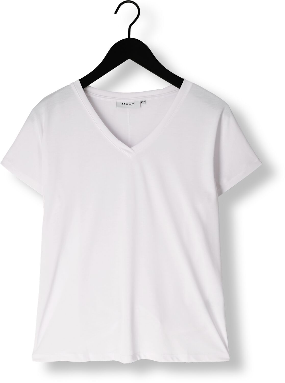MSCH COPENHAGEN Dames Tops & T-shirts Mschfenya Modal V Neck Tee Ecru