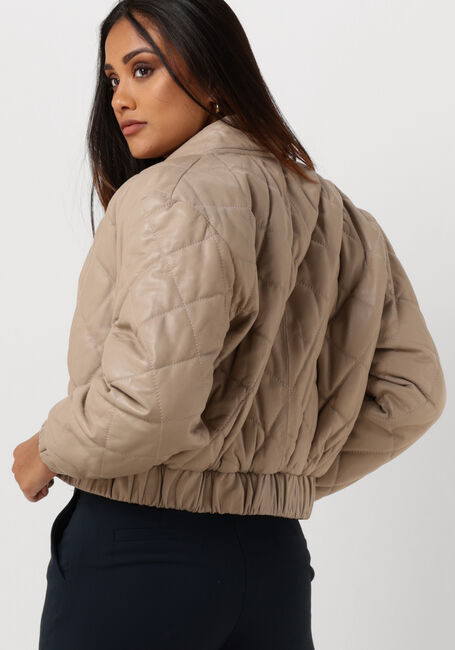 Taupe IBANA Leren jas JEROMY - large