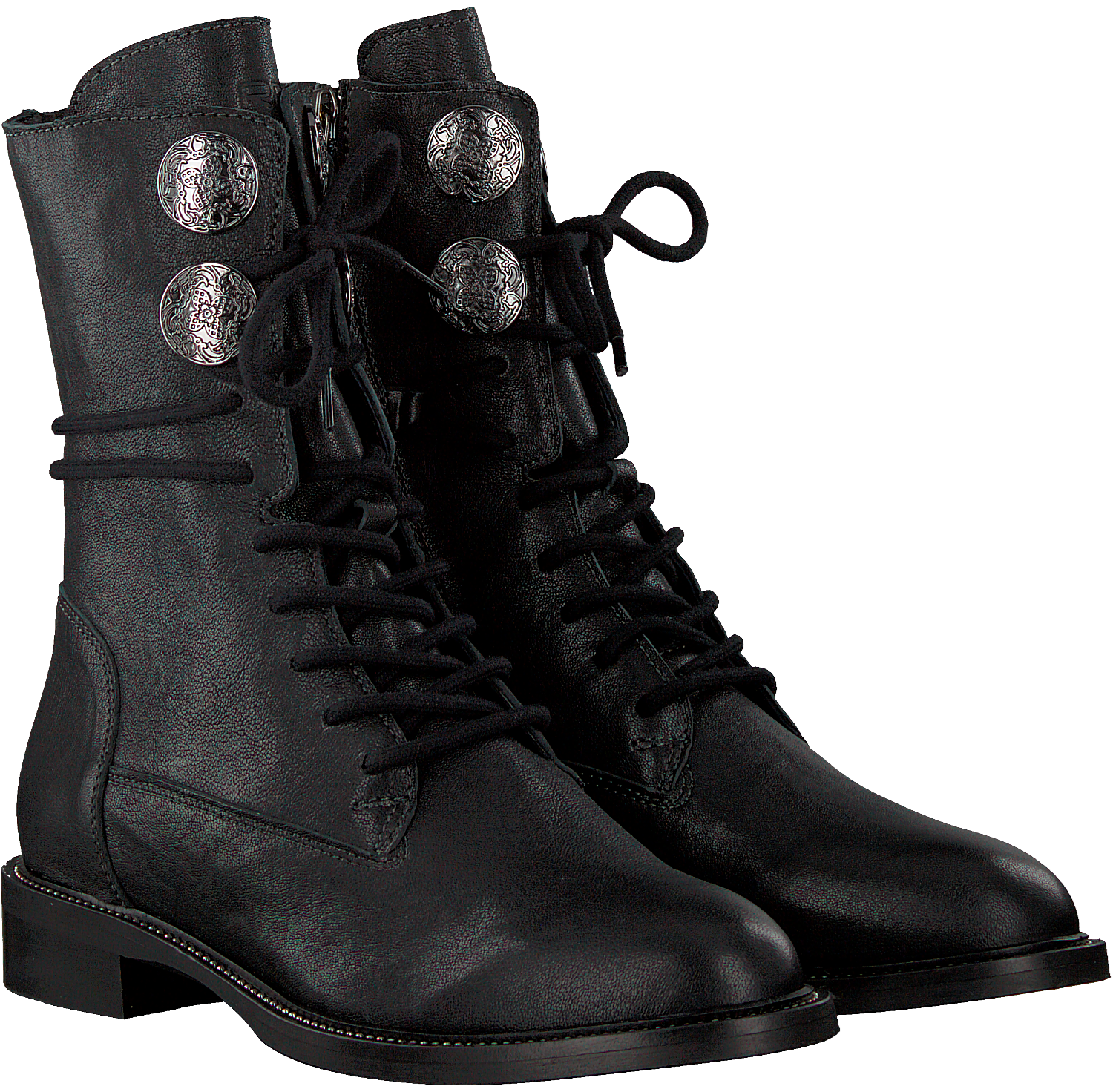 Zwarte ROBERTO D'ANGELO Veterboots CREST | Omoda Zwarte ROBERTO D'ANGELO Veterboots CREST | Omoda
