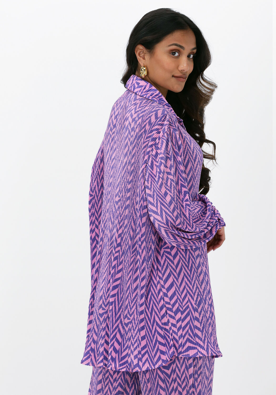 Plisse blouse dames deals