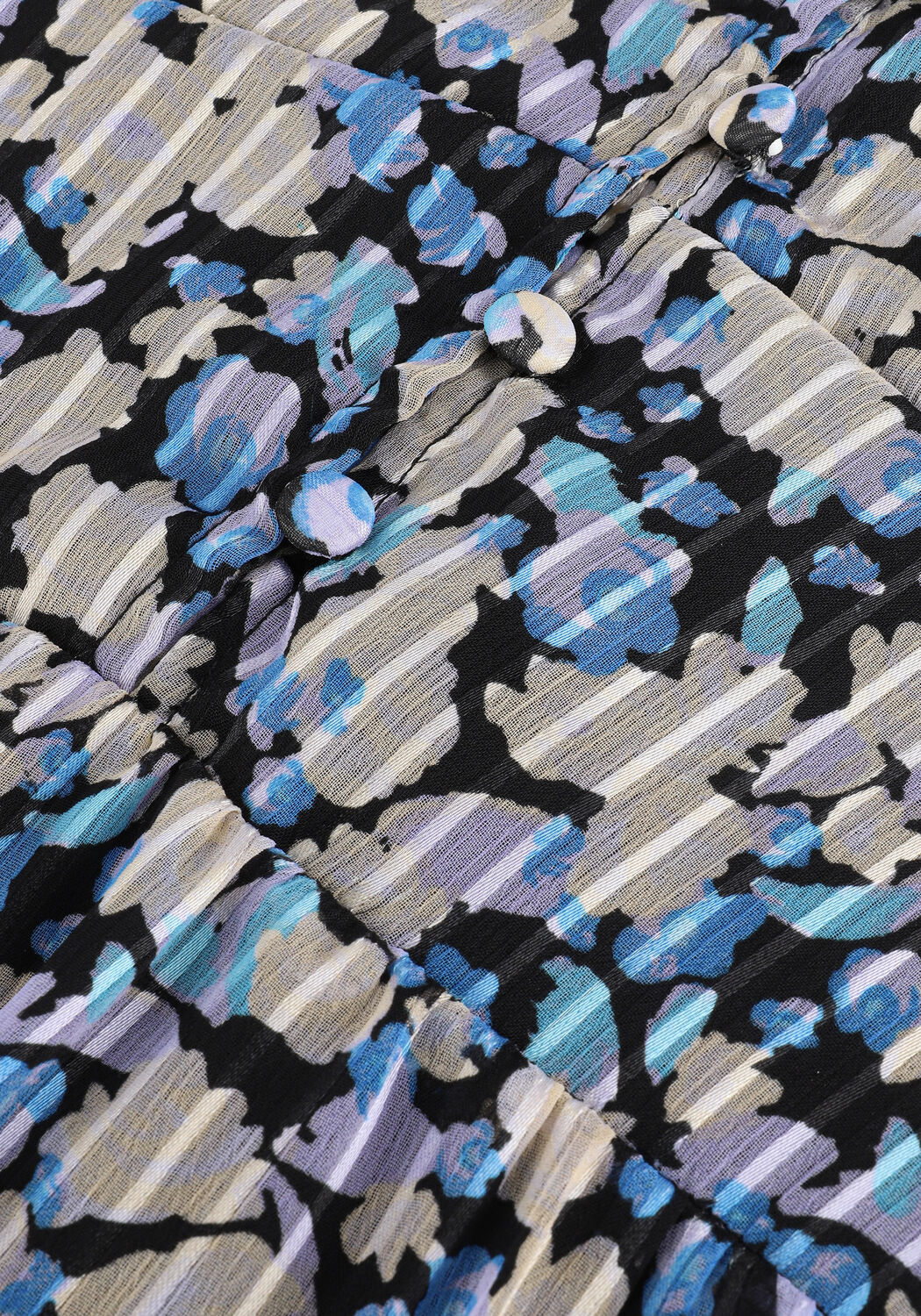 Blauwe NEO NOIR Mini jurk MITCHELL MOON FLOWER DRESS - large