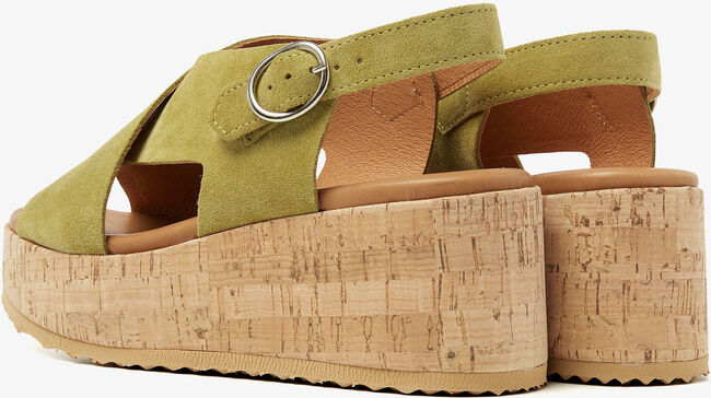 Groene VIA VAI Platte sandalen SISSEL RAISE - large