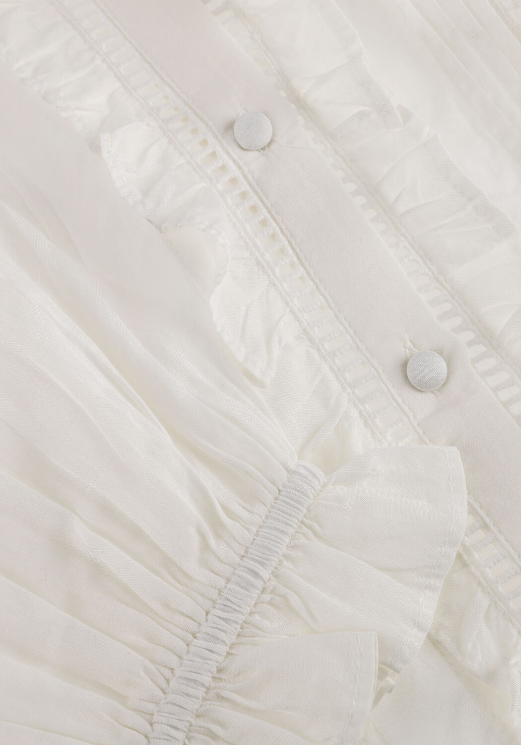 Witte ROUGE EDIT Top ROUALBA LS CHINA COLLAR SHIRT - large