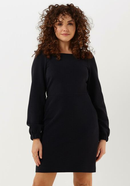Donkerblauwe VANILIA Mini jurk RIBBED SQUARE MINI - large
