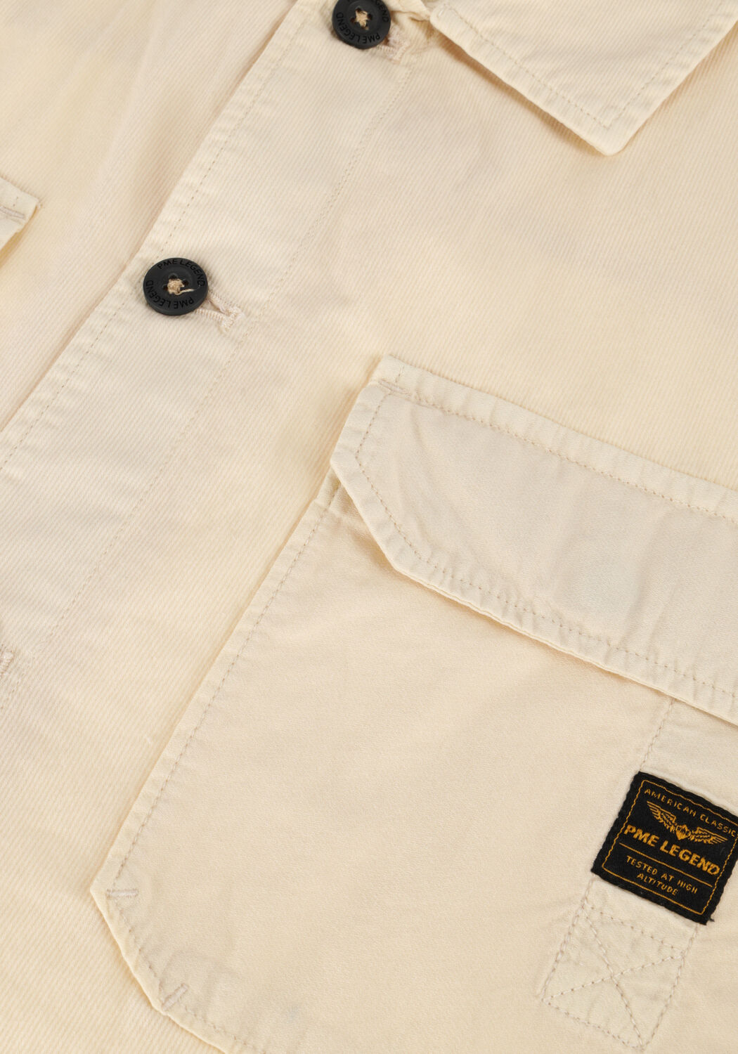 Beige PME LEGEND Casual overhemd SHORT SLEEVE SHIRT CTN  BEDFORD - large