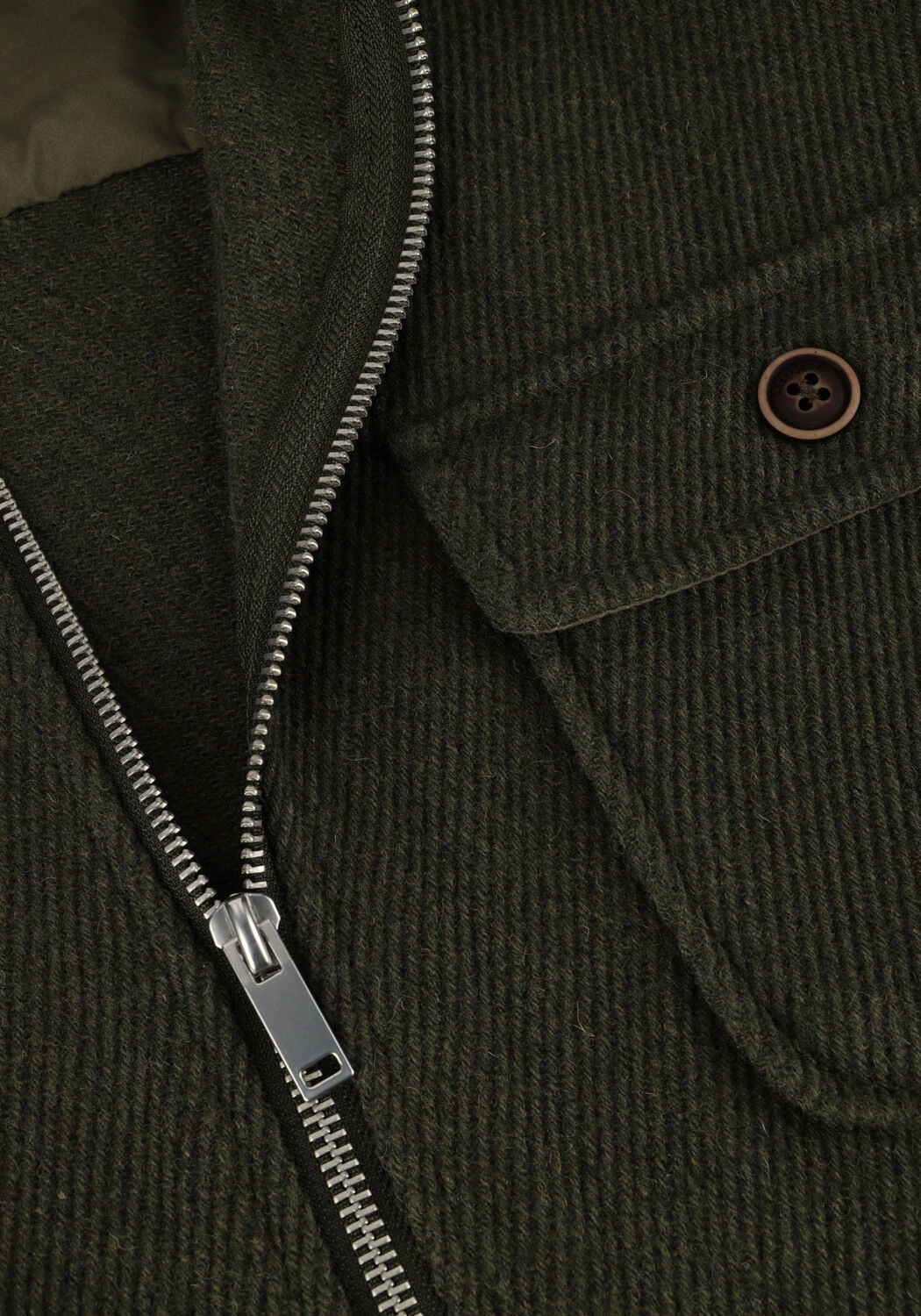 Donkergroene ANERKJENDT Overshirt AKHANKY HEAVY TWILL OVERSHIRT - large