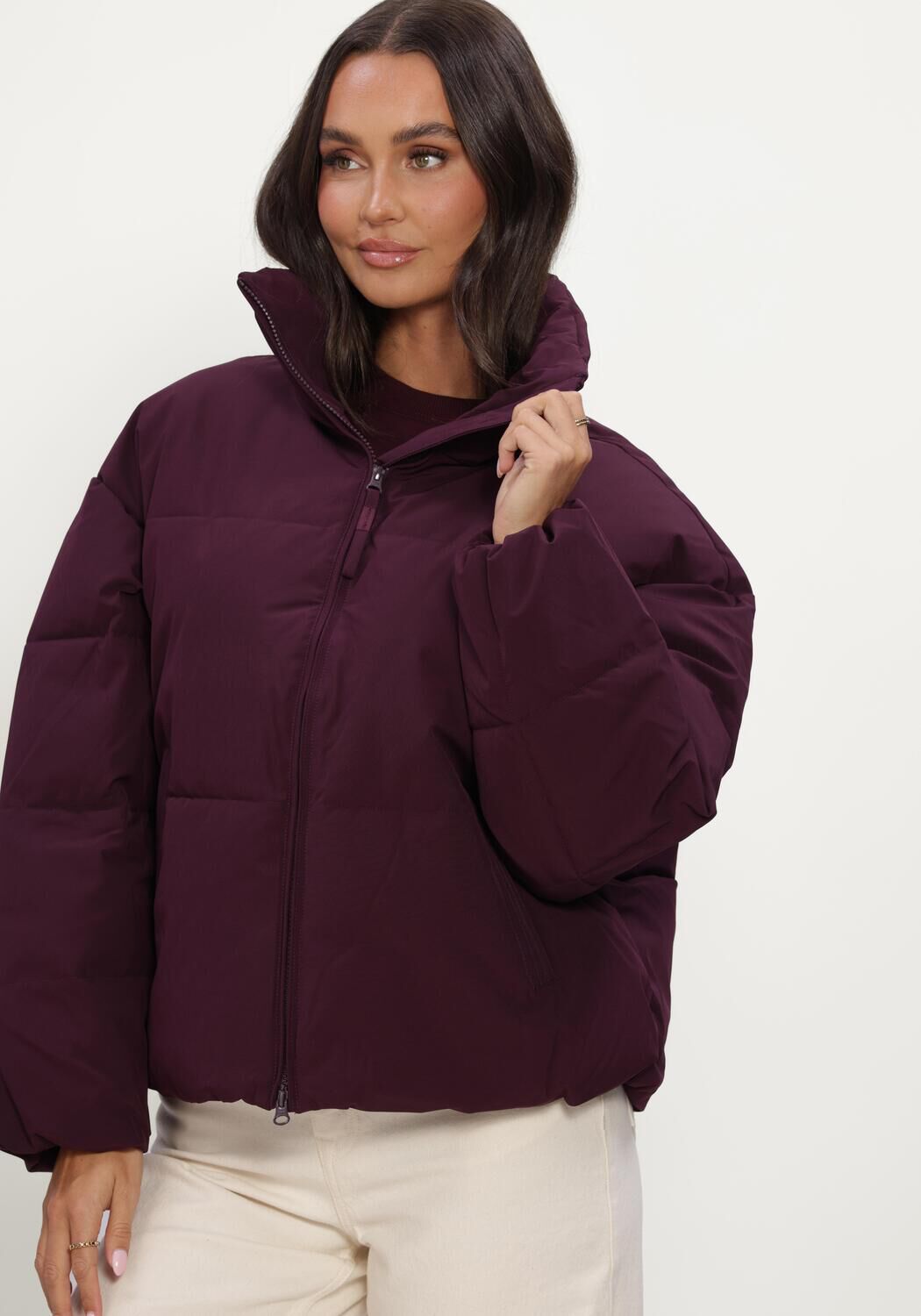 Plum MSCH COPENHAGEN Gewatteerde jas MSCHREFRON JACKET - large