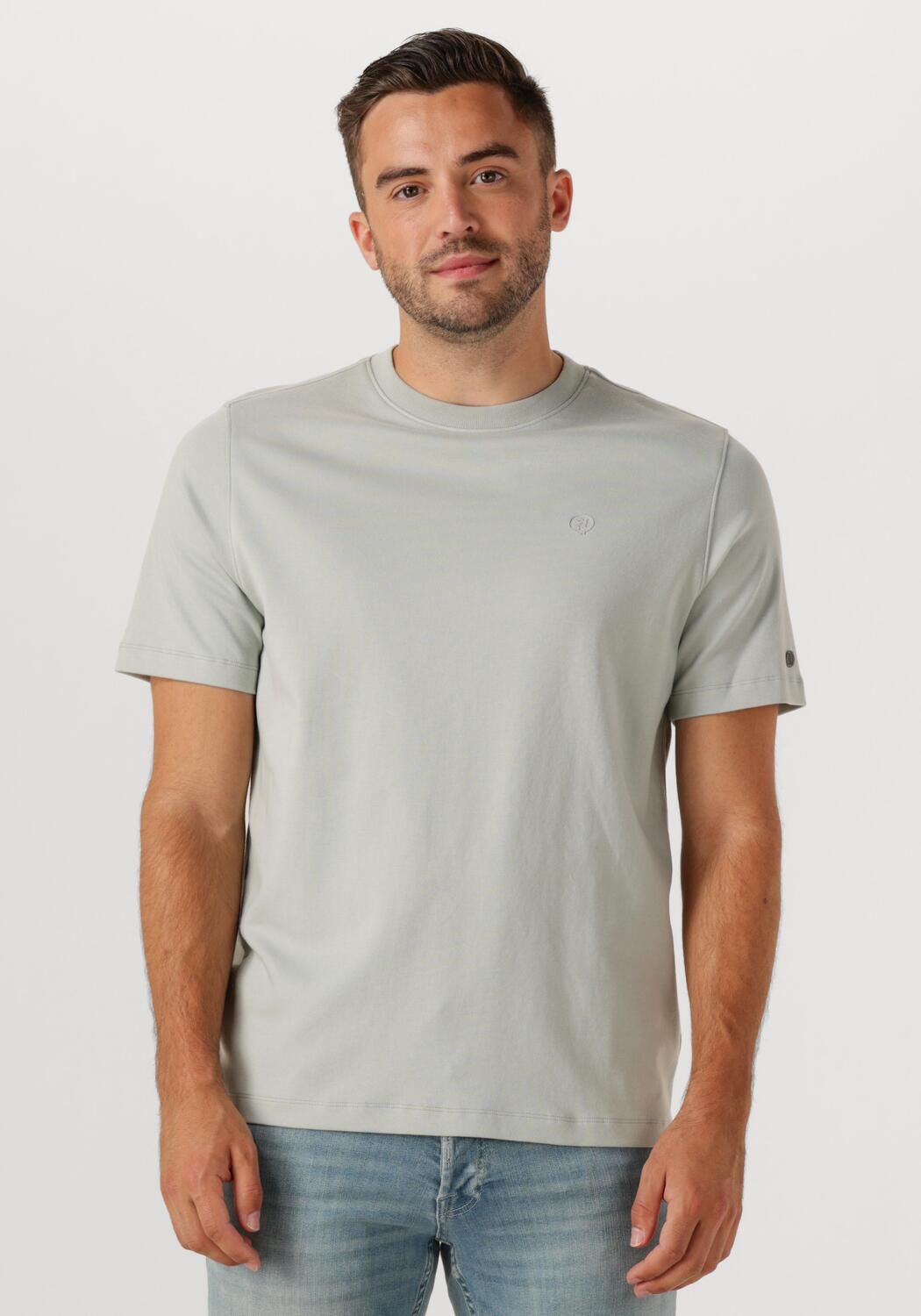 CAST IRON Heren Polo's & T-shirts Regular Fit Interlock Grijs