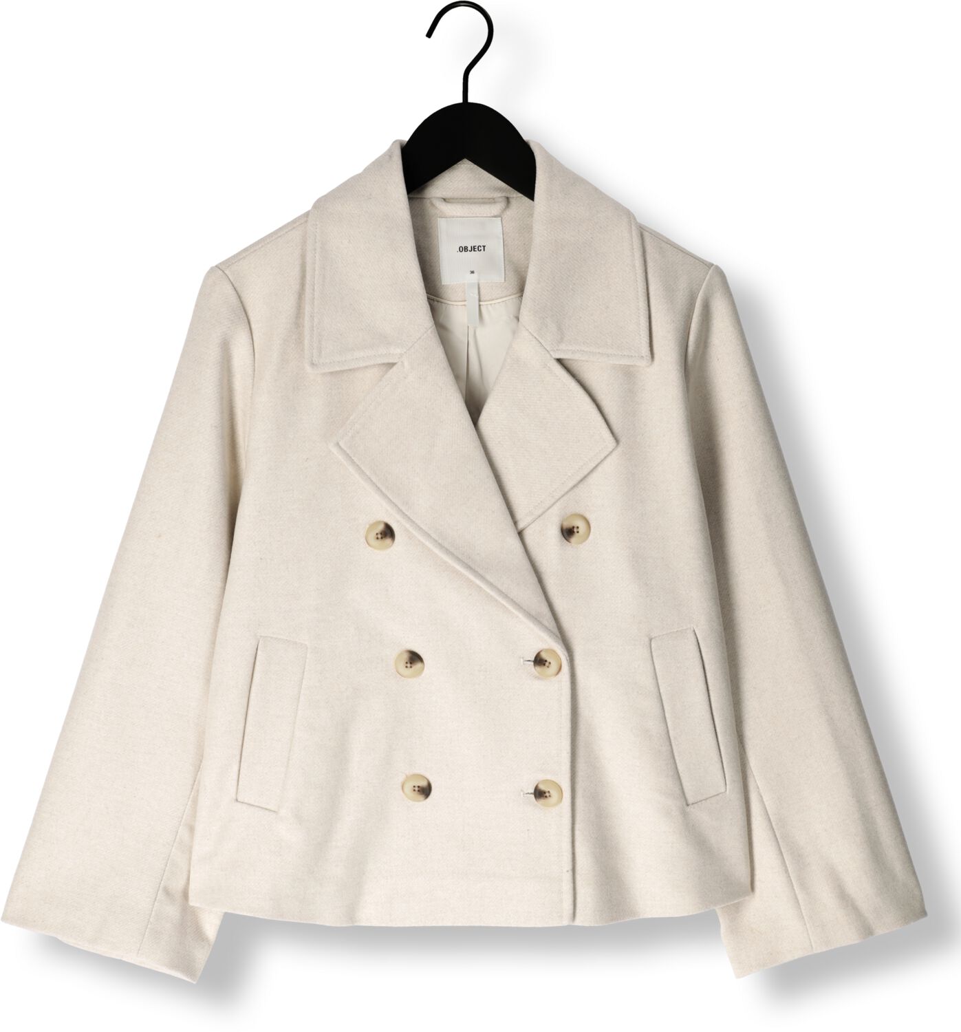 OBJECT Dames Jassen Objkeily Short Jacket Creme