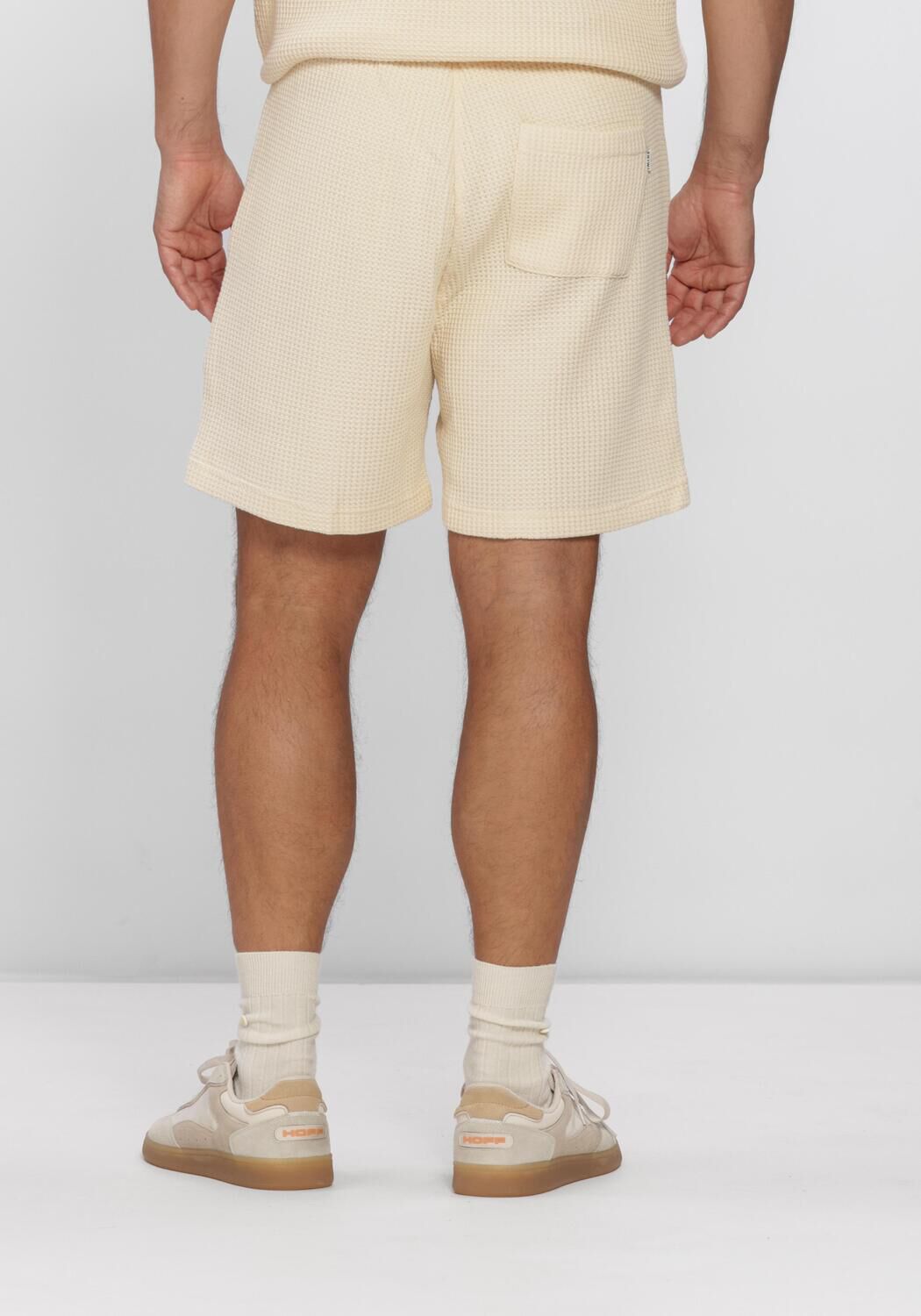 Beige SHIWI Korte broek OSCAR WAFFLE STRUCTURE SHORTS - large