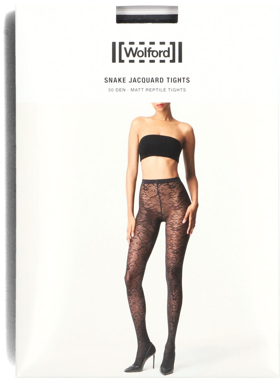 WOLFORD Dames Beenmode Snake Jacquard Thights Zwart