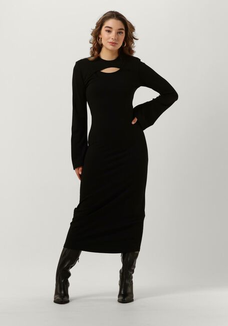 Zwarte GESTUZ Midi jurk ANKAGZ LONG DRESS - large