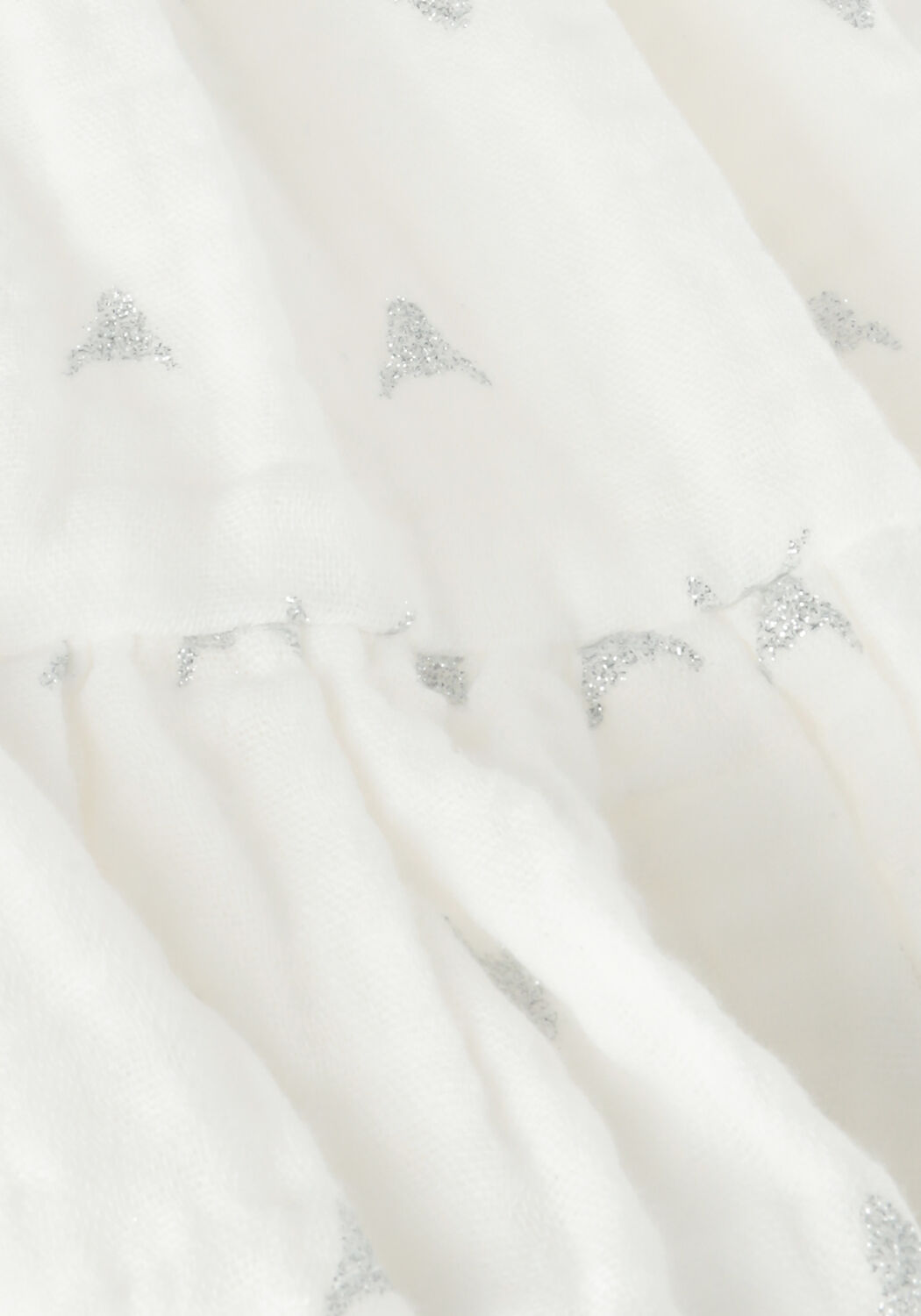 Witte ALIX MINI Minirok WOVEN GLITTER BULL SKIRT - large