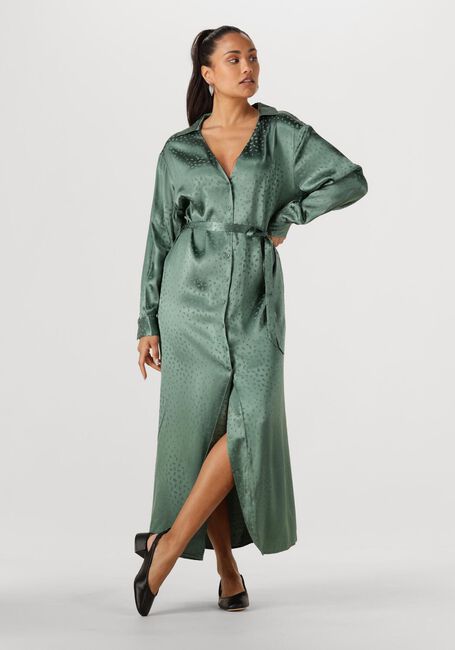 Groene ANOTHER LABEL Midi jurk NOEL DRESS L/S - large