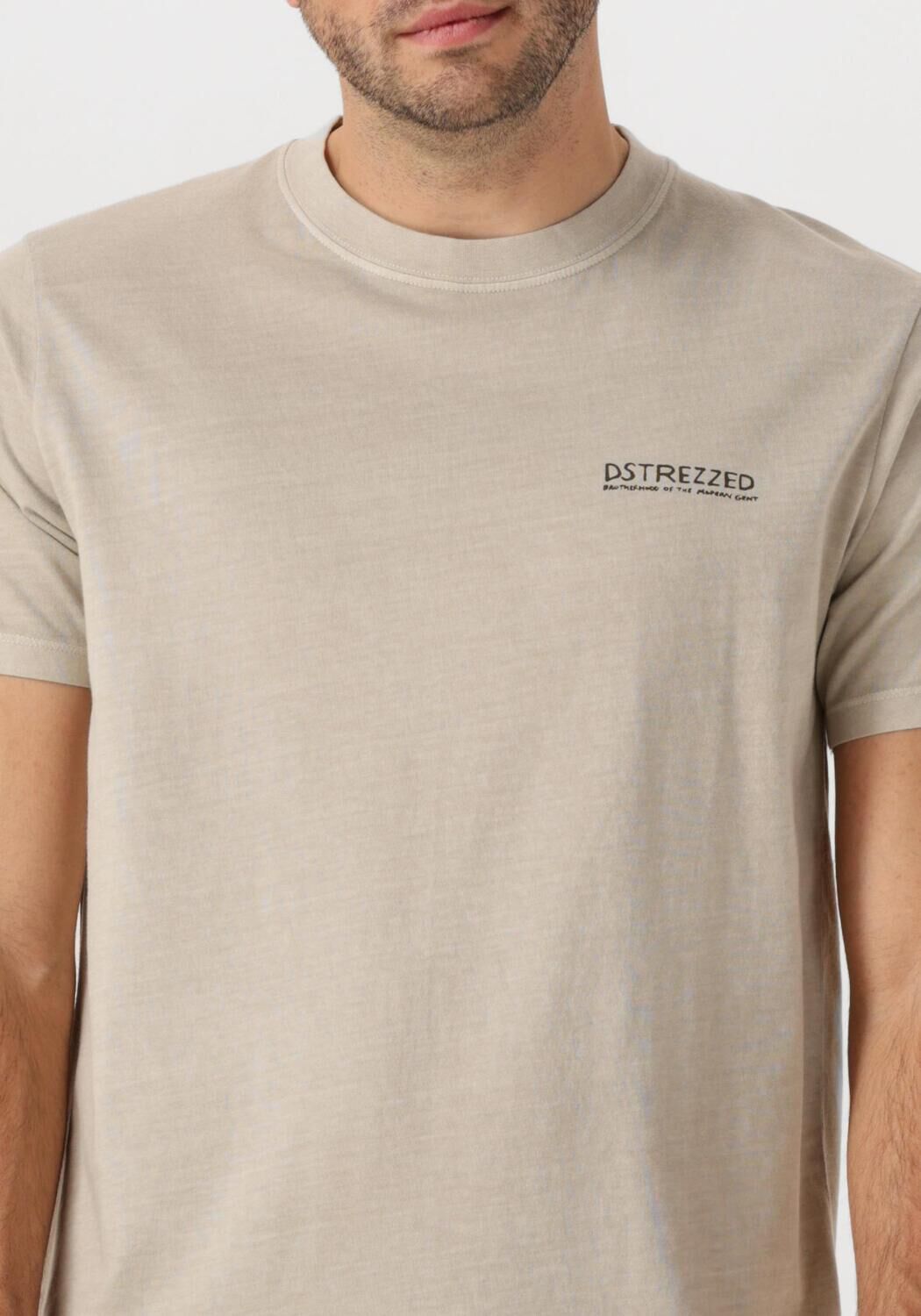 DSTREZZED Heren Polo's & T-shirts Nickolas Graphic Tee Beige