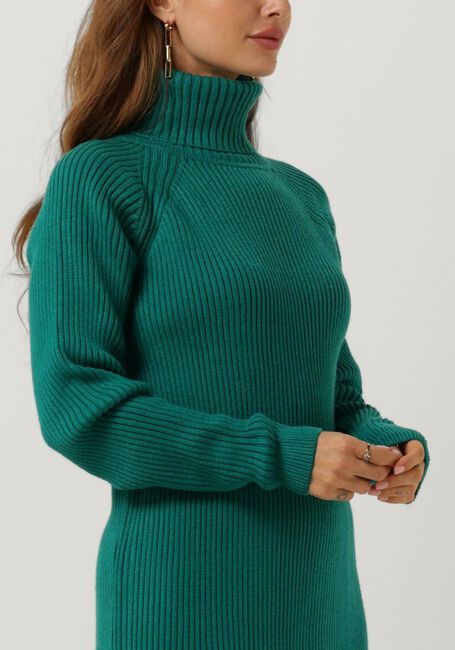 Groene MINUS Mini jurk AVA KNIT TURTLENECK DRESS - large