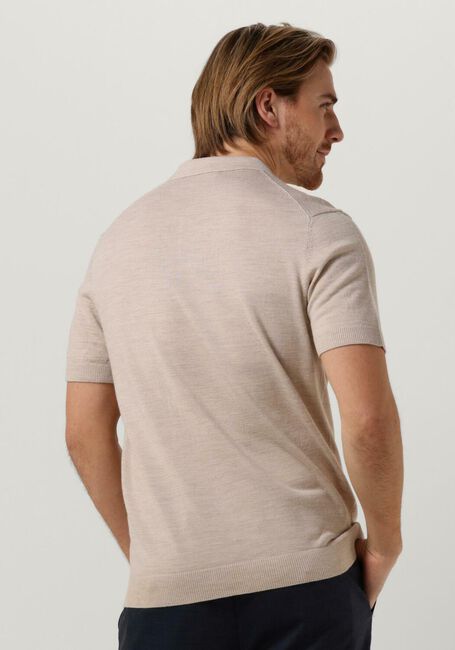 Beige SELECTED MEN Polo SLHTOWN SS KNIT POLO B - large