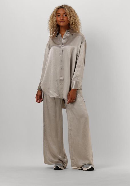 Creme SELECTED FEMME Wijde broek SLFSELENE HW WIDE PANT - large