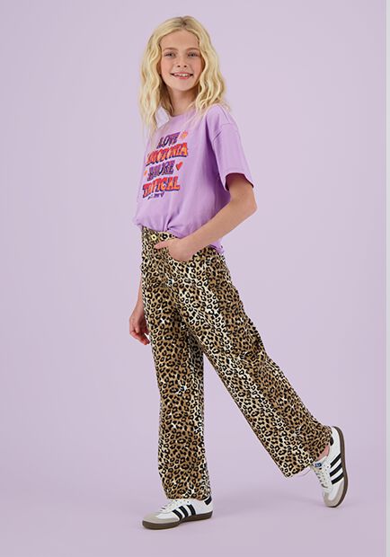 VINGINO Meisjes Broeken Cassie Leopard Bruin