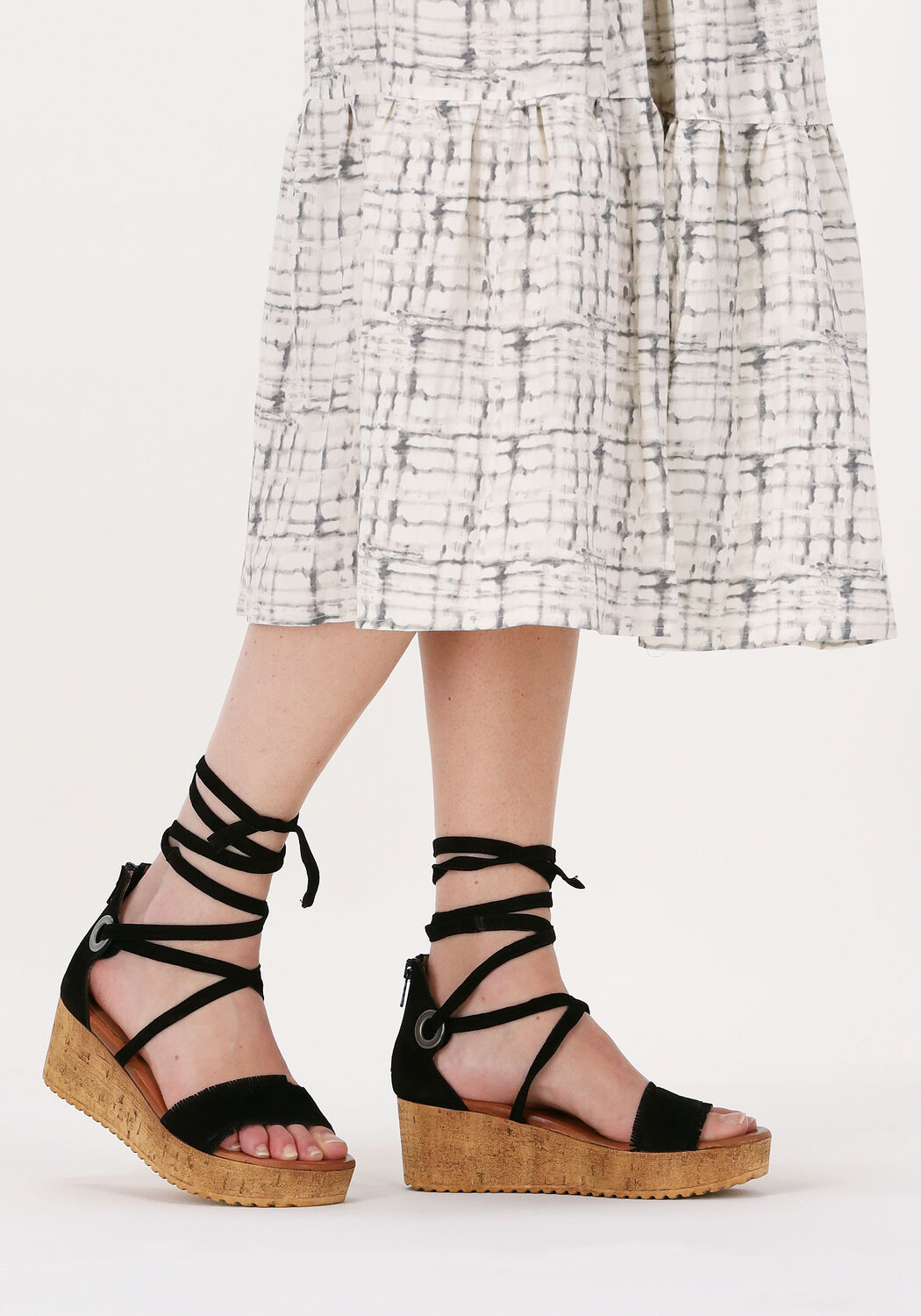 Zwarte OMODA Sandalen met hak 722007 - large