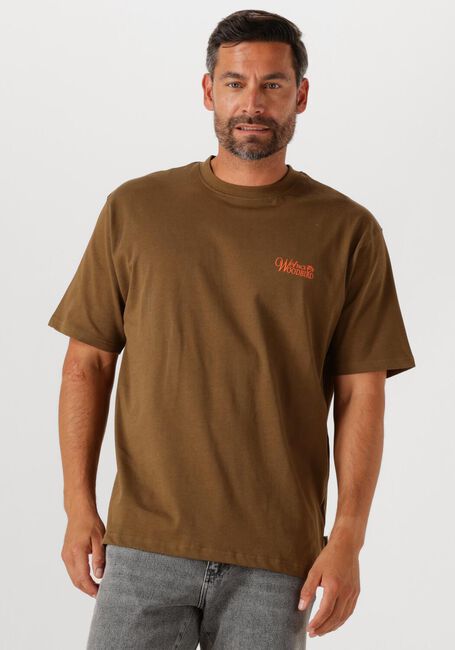Bruine WOODBIRD T-shirt WBBAINE FLOWER TEE - large