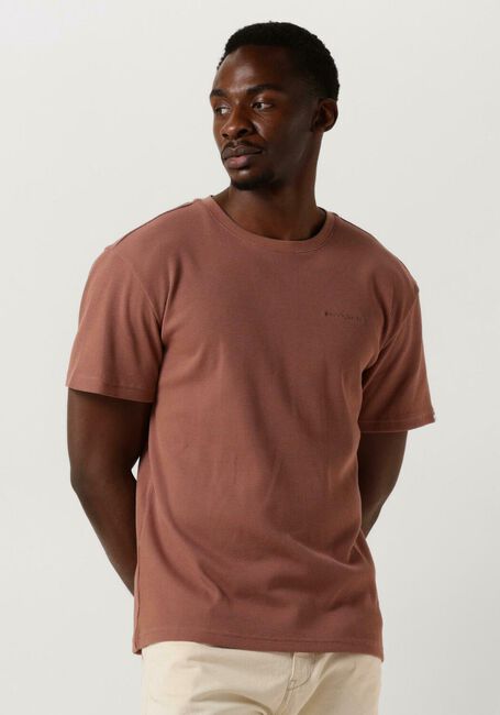 Cognac ANERKJENDT T-shirt AKKIKKI S/S WAFFLE TEE - large