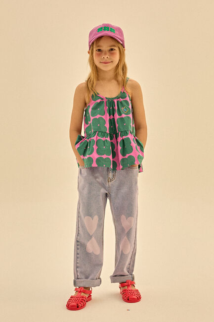 Groene Jelly Mallow Blouses CLOVER SLEEVELESS BLOUSE - large