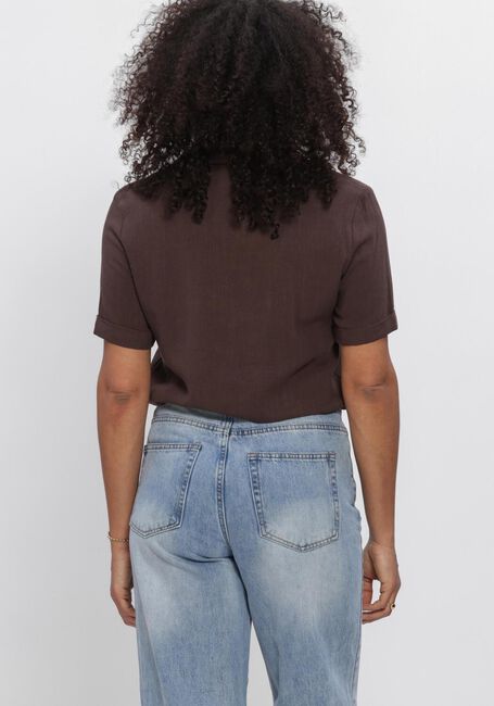 Bruine OBJECT Blouses OBJSANNE S/S RE SHIRT - large