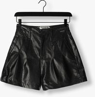 Zwarte COLOURFUL REBEL Shorts LINDE CROCO VEGAN LEATHER SHORT