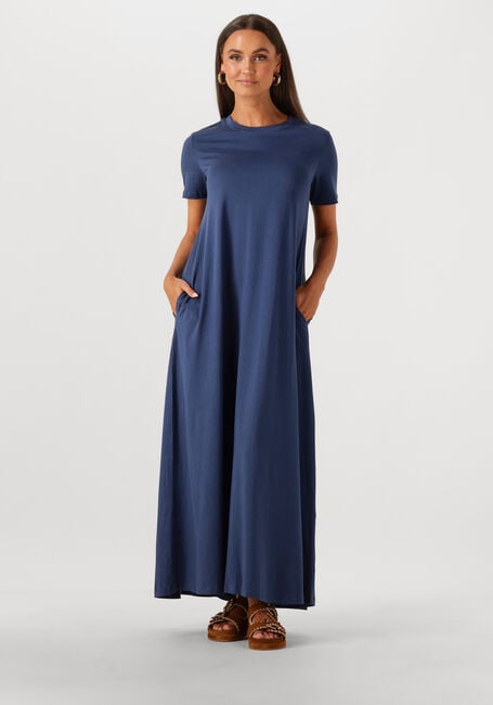 Blauwe MSCH COPENHAGEN Maxi jurk MSCHOLGA ORGANIC SS DRESS - large