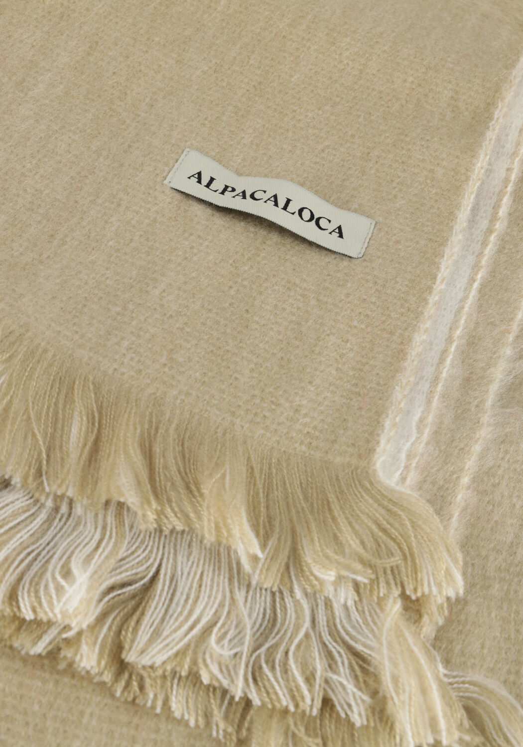 Beige ALPACA LOCA Sjaal DOUBLE SCRAF - large
