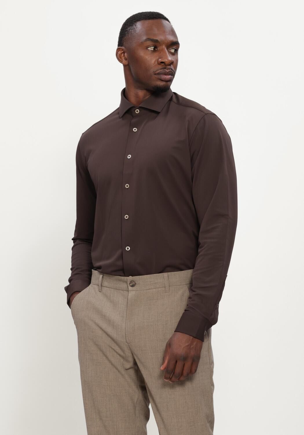 BLUE INDUSTRY Heren Overhemden Shirt Bruin