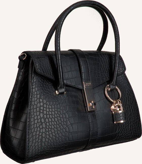 Zwarte GUESS Handtas ASHER FLAP SATCHEL Zwarte GUESS Handtas ASHER FLAP SATCHEL - large