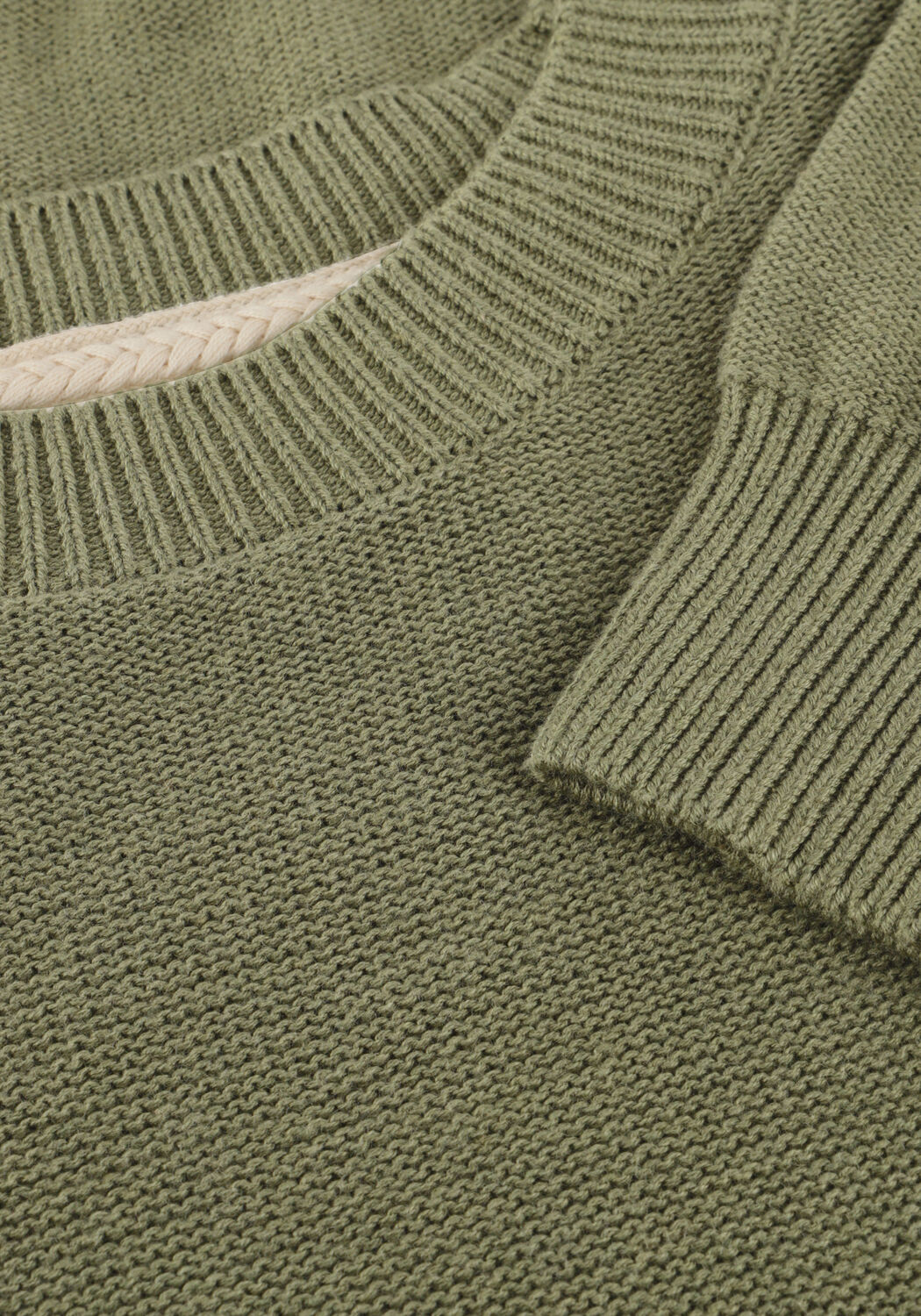 Groene ANERKJENDT Trui AKEBBE COTTON/SILK KNIT - large