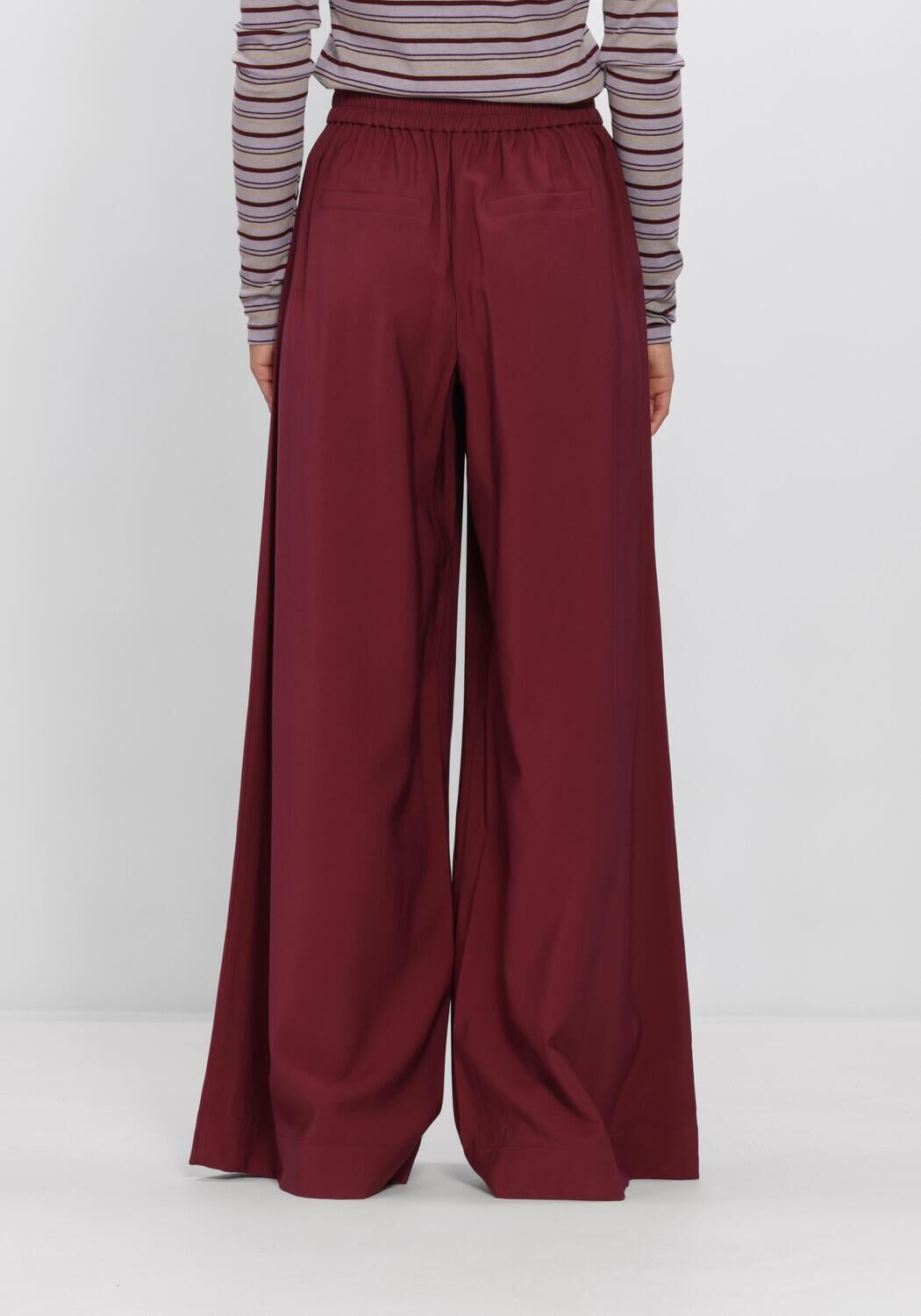 Bordeaux HARPER & YVE Wijde broek MEIKE-PA - large