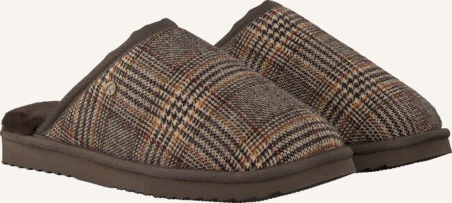 Bruine WARMBAT Pantoffels CLASSIC CHECK Bruine WARMBAT Pantoffels CLASSIC CHECK - large