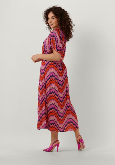 Roze FREEBIRD Midi jurk WV-AOP-CRINKLE-VIS-23-1 - large