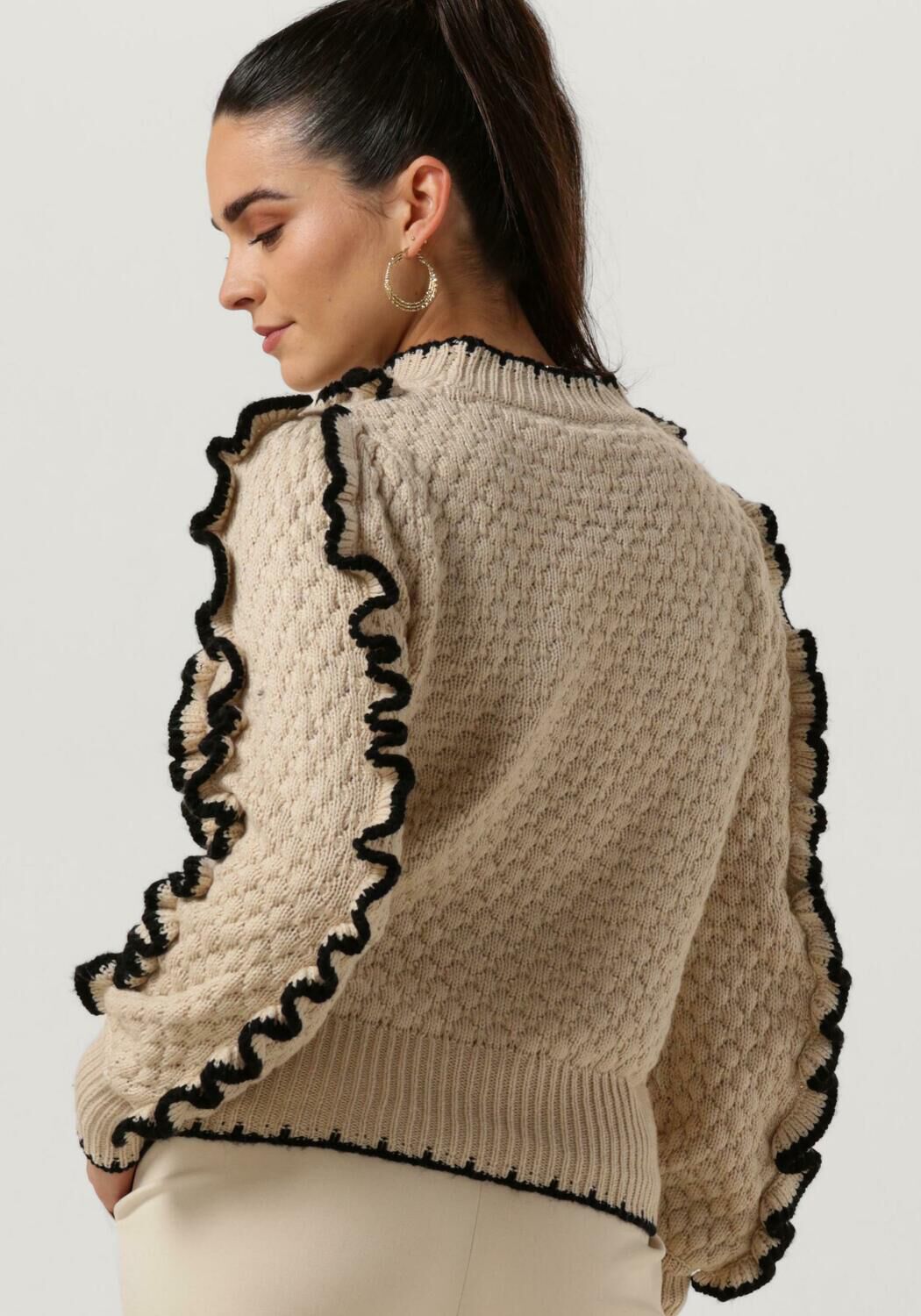 OBJECT Dames Truien & Vesten Objyaa L s Knit Pullover 131 Beige